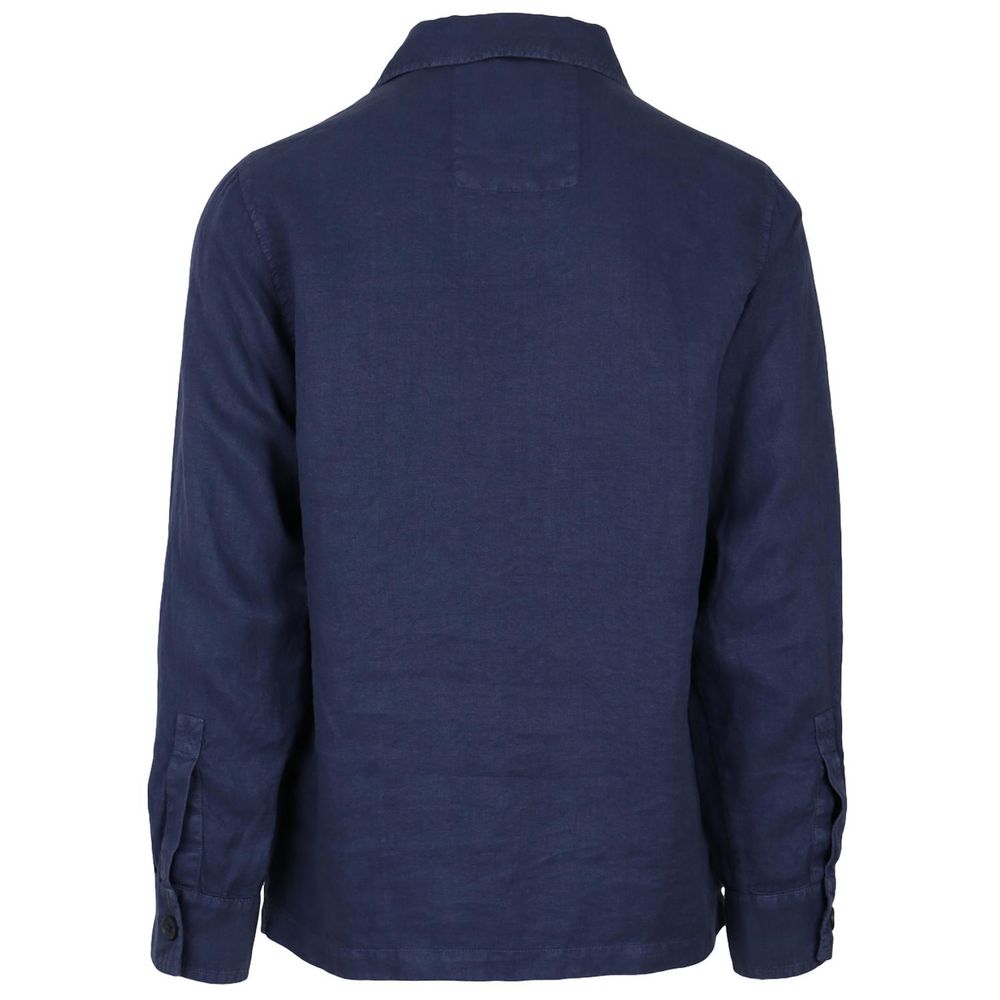 AT.P.CO Blue Linen Shirt for Effortless Elegance