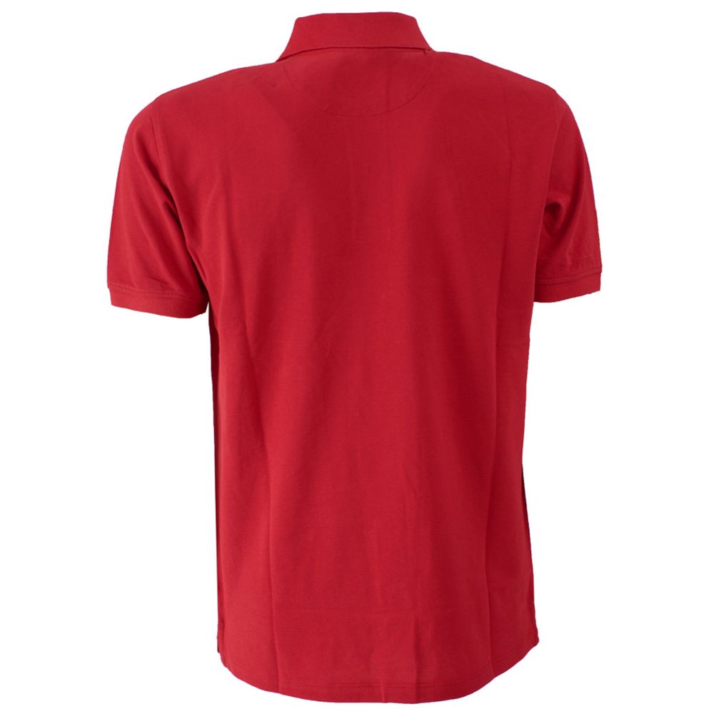 Yes Zee Red Cotton Polo Shirt for Distinctive Style