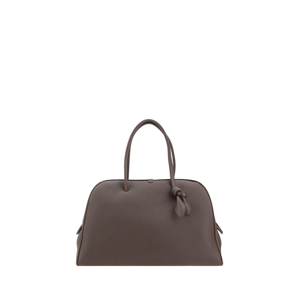 Jacquemus Black Hammered Leather Shoulder Bag