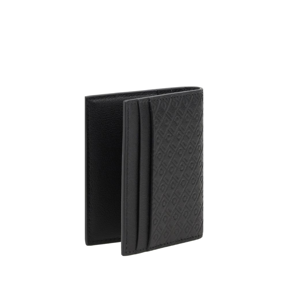 Ferragamo Black Premium Leather Billfold Card Holder
