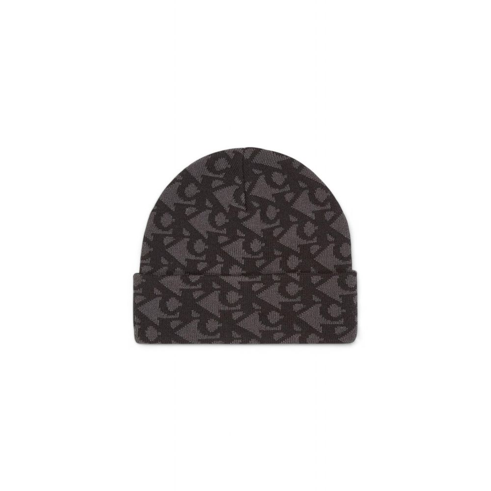 Calvin Klein Jeans Black Recycled Fabric Beanie Cap