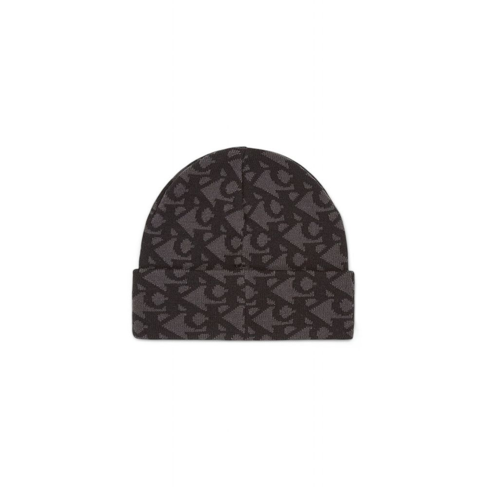 Calvin Klein Jeans Black Recycled Fabric Beanie Cap