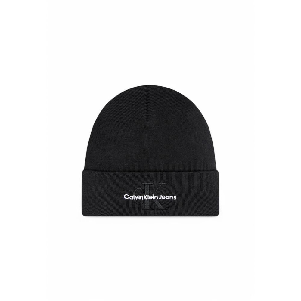 Calvin Klein Black Organic Cotton Beanie Hat