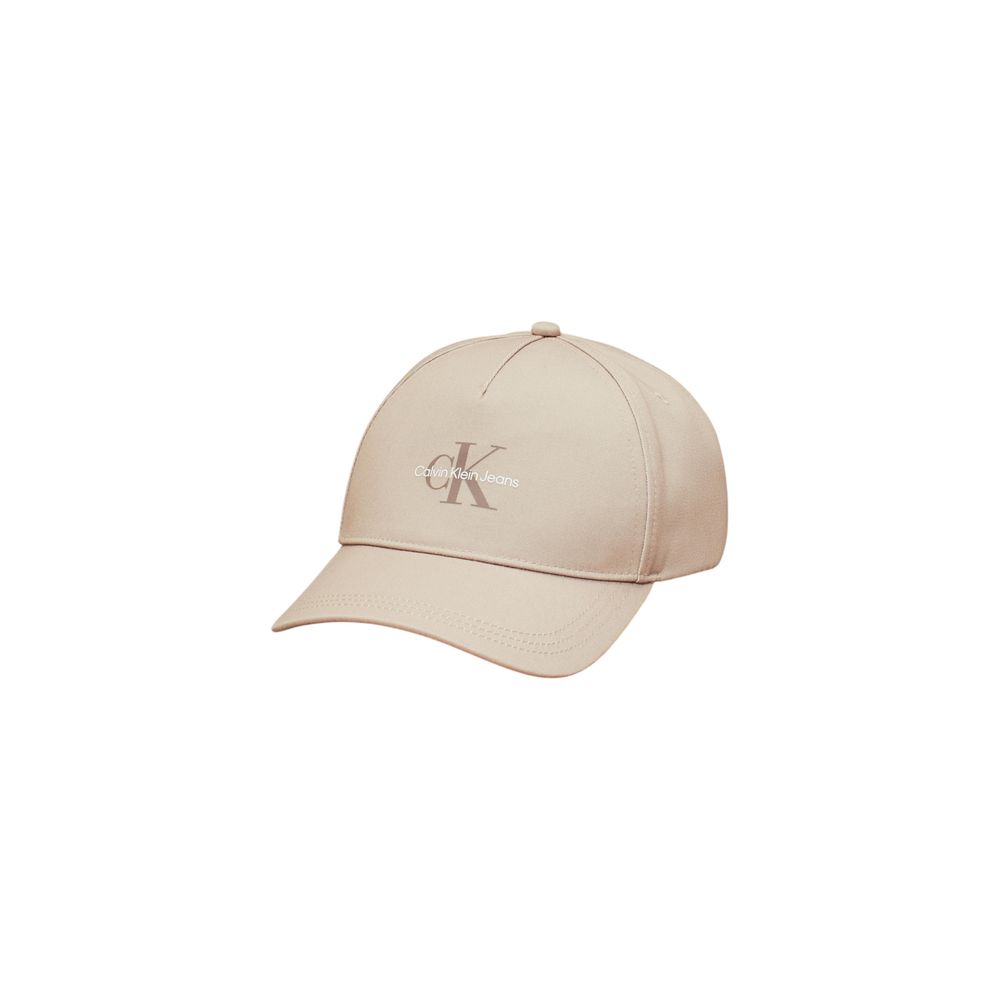 Calvin Klein Beige Monogram Print Cap for Elevation