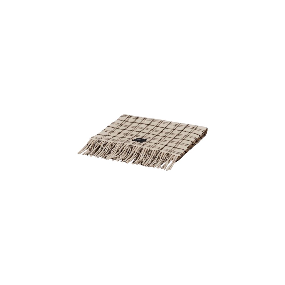 Calvin Klein Beige Wool Scarf - Timeless Elegance Redefined
