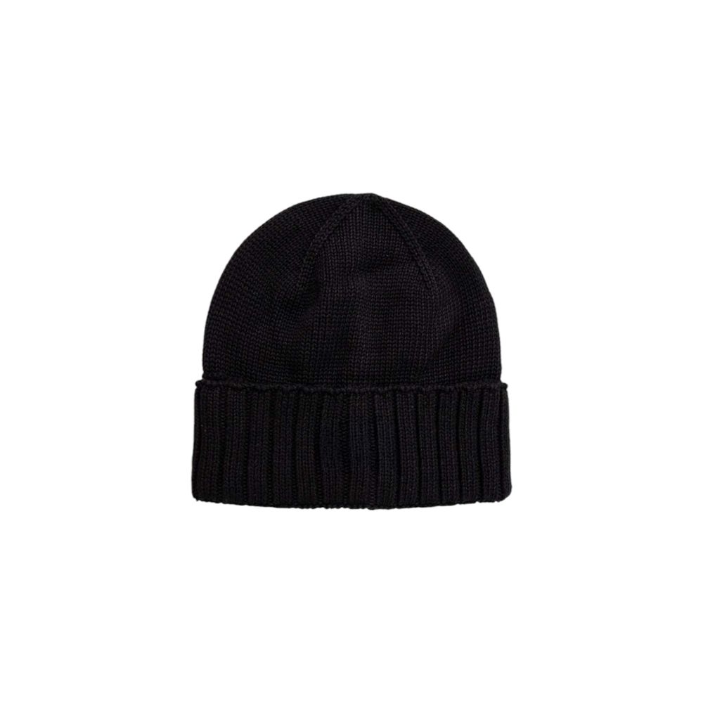 Calvin Klein Jeans Black Cotton Beanie Hat for Effortless Style