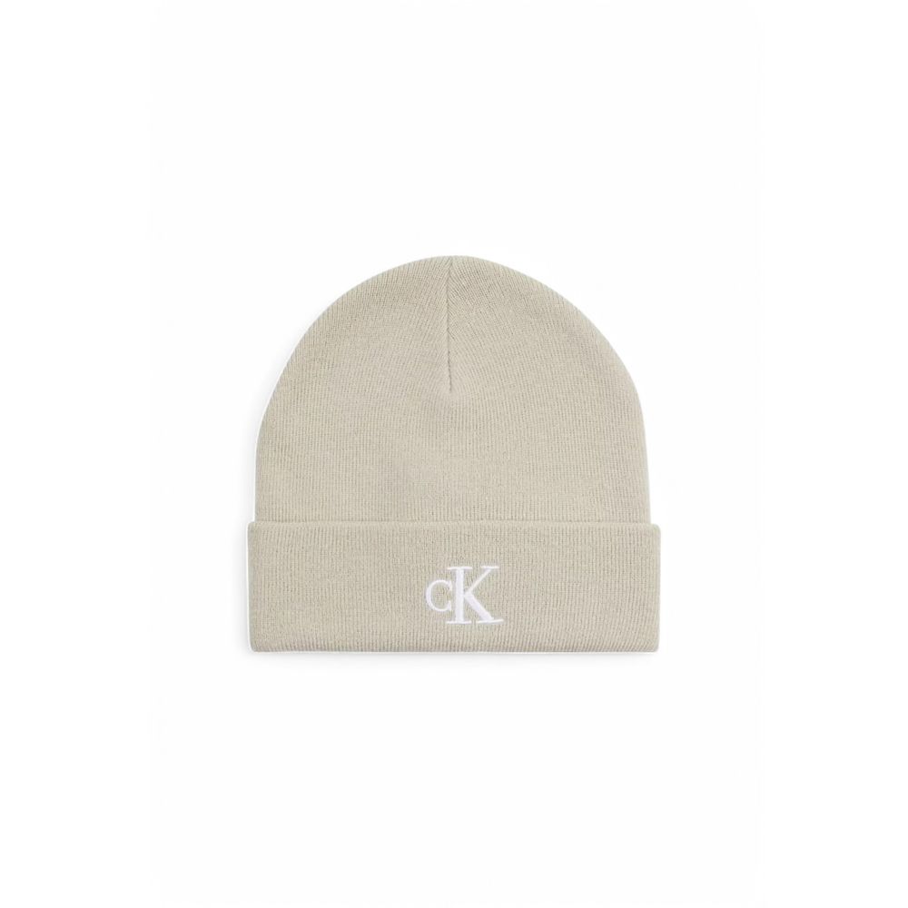 Calvin Klein Green Recycled Fabric Beanie Hat
