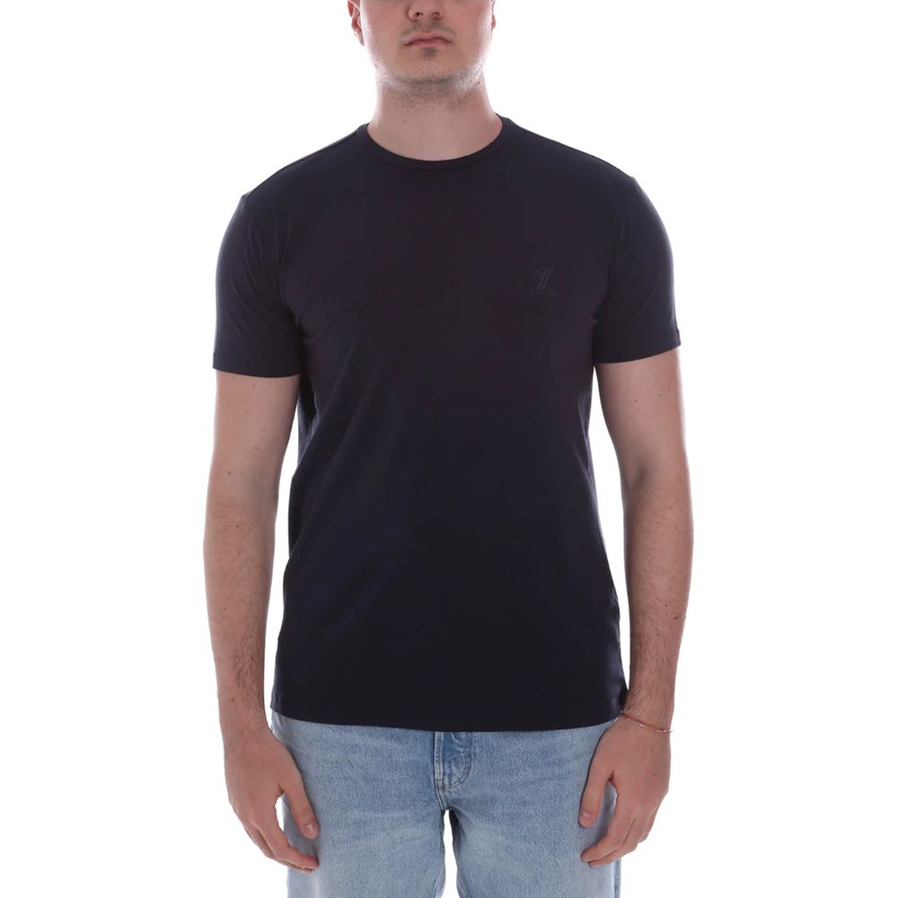 Yes Zee Blue Cotton T-Shirt for Effortless Elegance