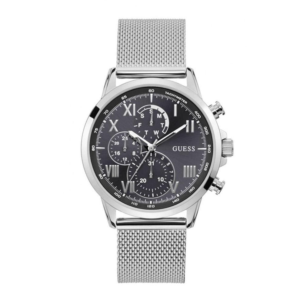 Guess Gray Stainless Steel Watch - Sophisticated Timepiece