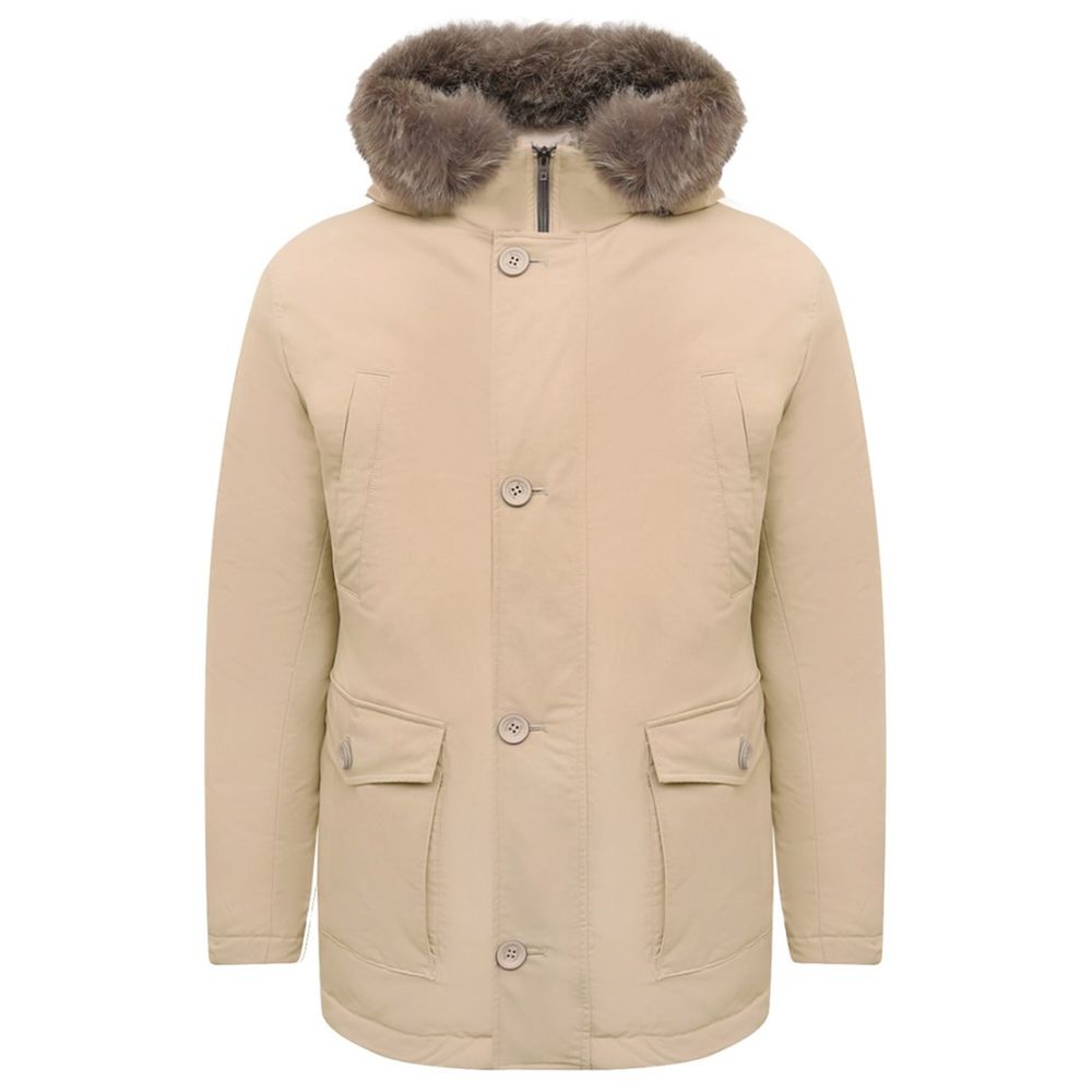 Herno Beige Nylon Jacket – Timeless Elegance Redefined