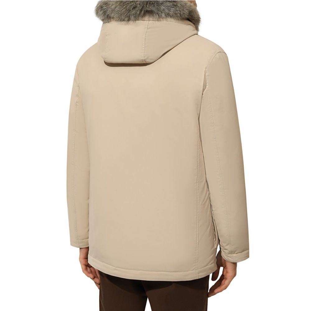 Herno Beige Nylon Jacket – Timeless Elegance Redefined