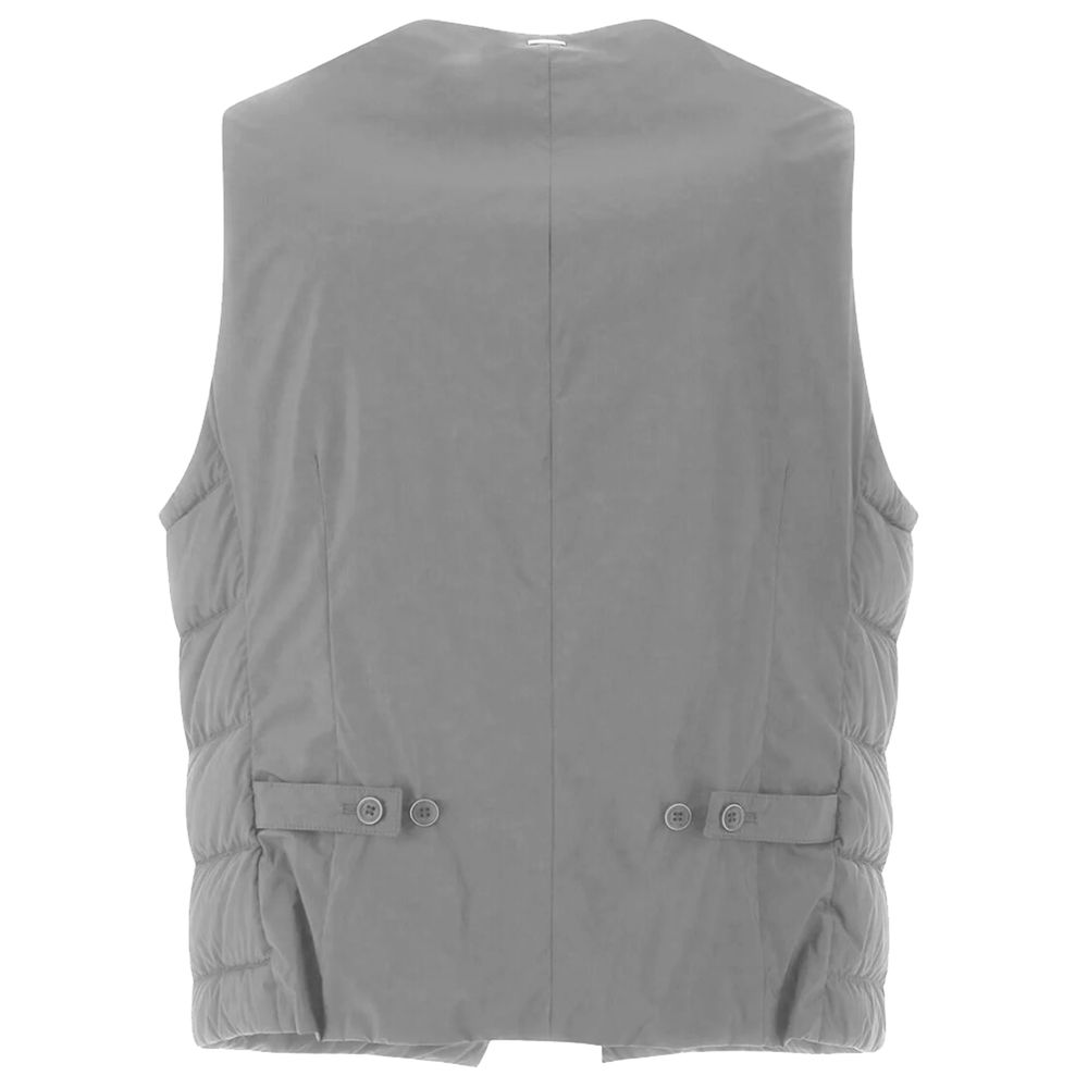 Herno Gray Nylon Vest - Timeless Elegance in Outerwear