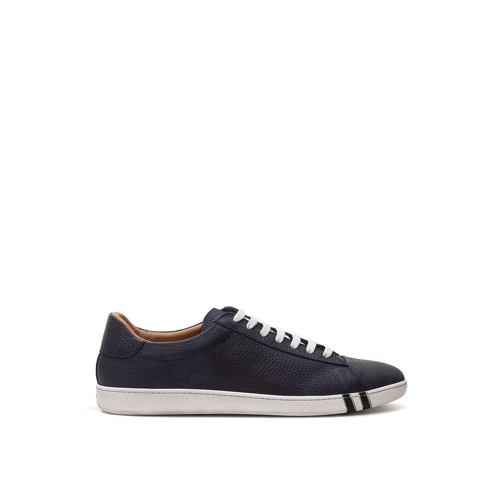 Bally Blue Leather Sneakers for Distinct Style
