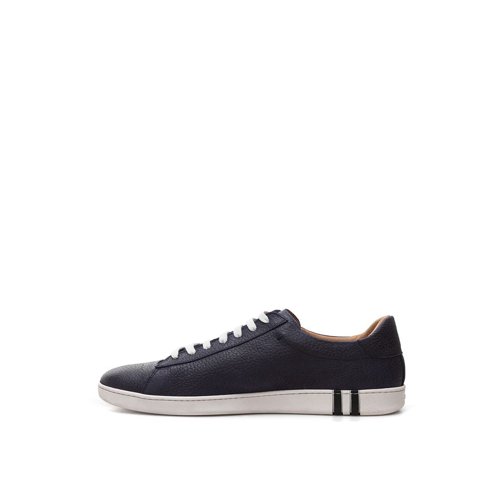 Bally Blue Leather Sneakers for Distinct Style