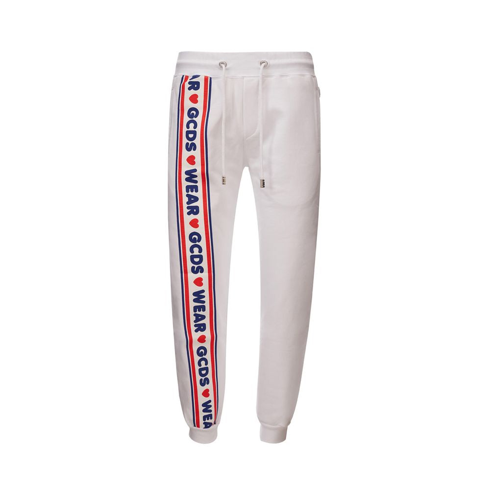 GCDS White Cotton Pants - Elevate Your Wardrobe Chic