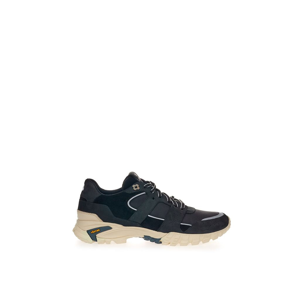 Lardini Black Suede Sneaker with Distinctive Elegance