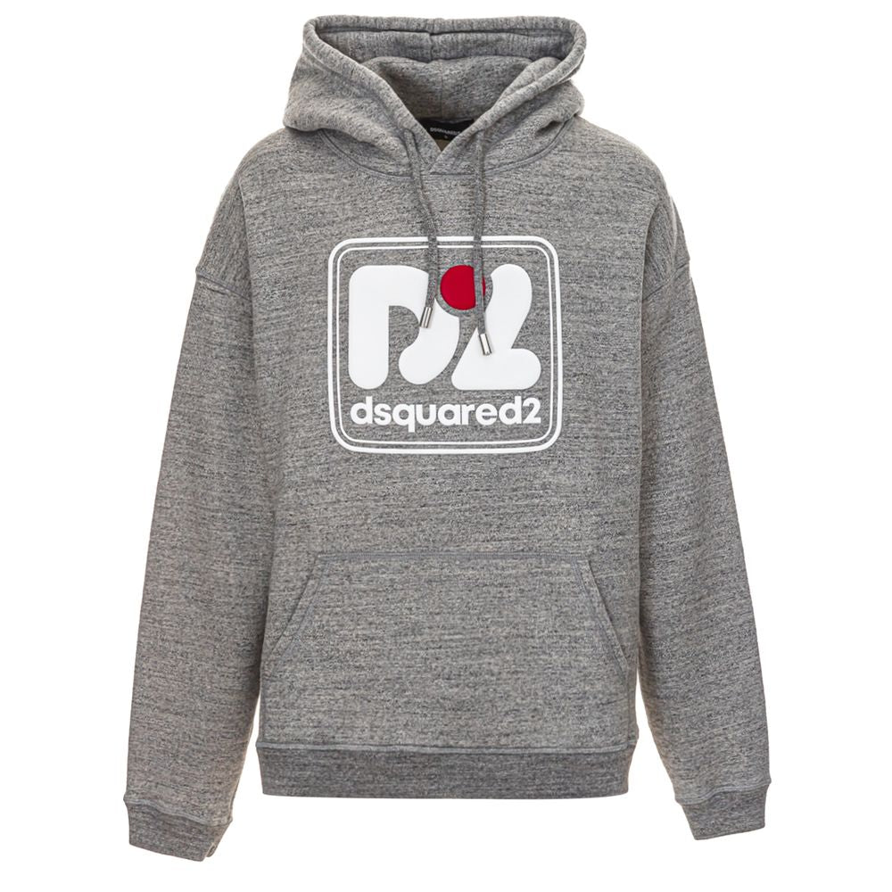 Dsquared² Gray Cotton Sweater for Effortless Elegance