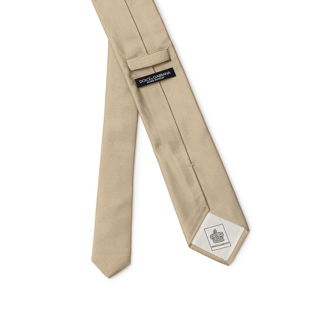 Dolce & Gabbana Gold Silk Ties & Bowtie Accessories