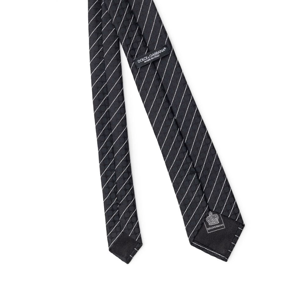 Dolce & Gabbana Black Silk Ties & Bowtie for Distinct Elegance