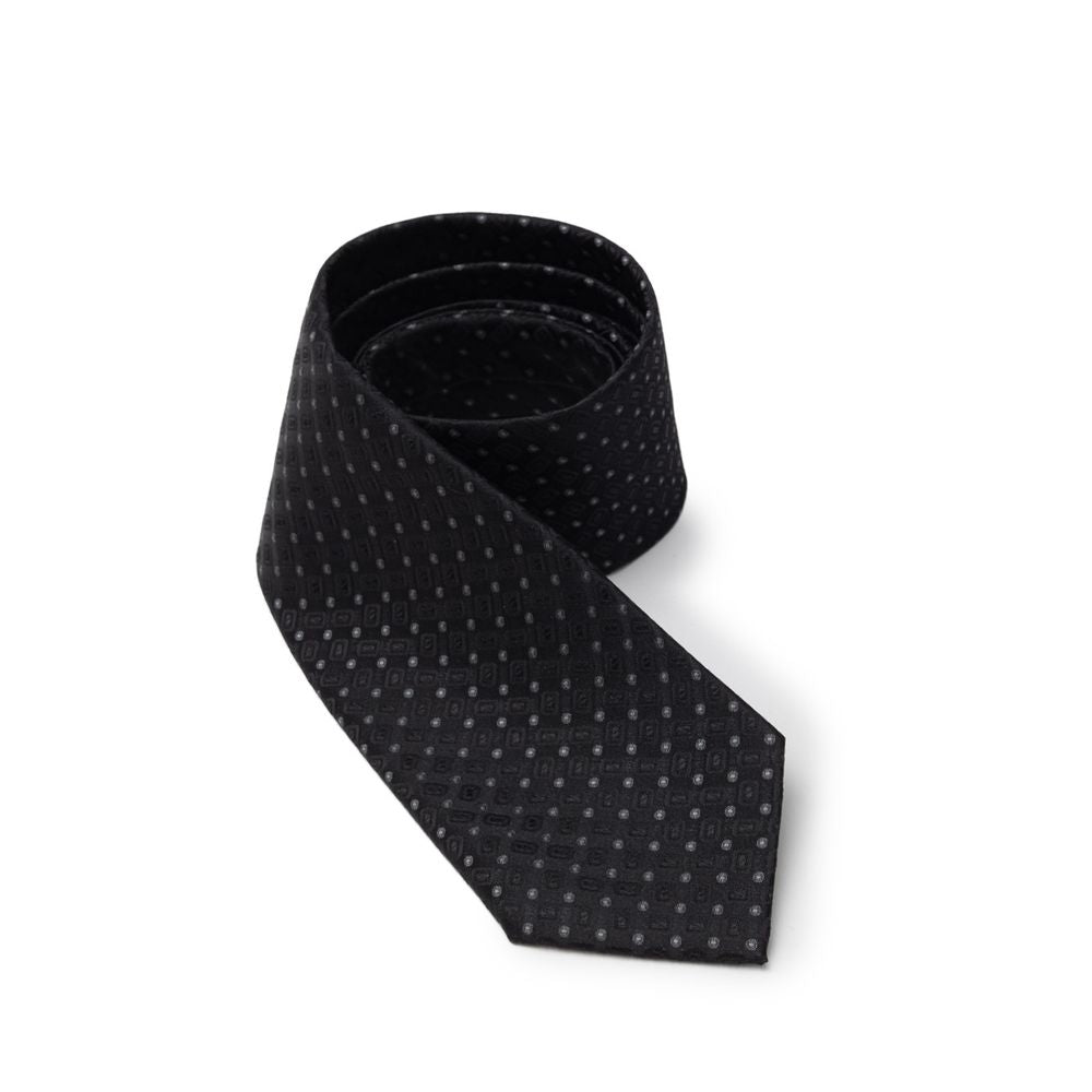 Dolce & Gabbana Black Silk Tie & Bowtie Set Collection