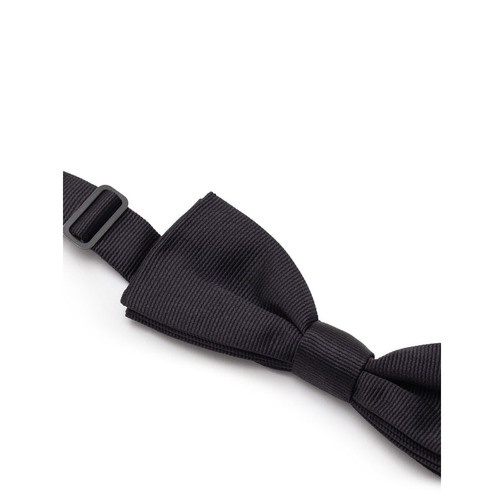 Dolce & Gabbana Black Silk Ties & Bowty for Elegant Style