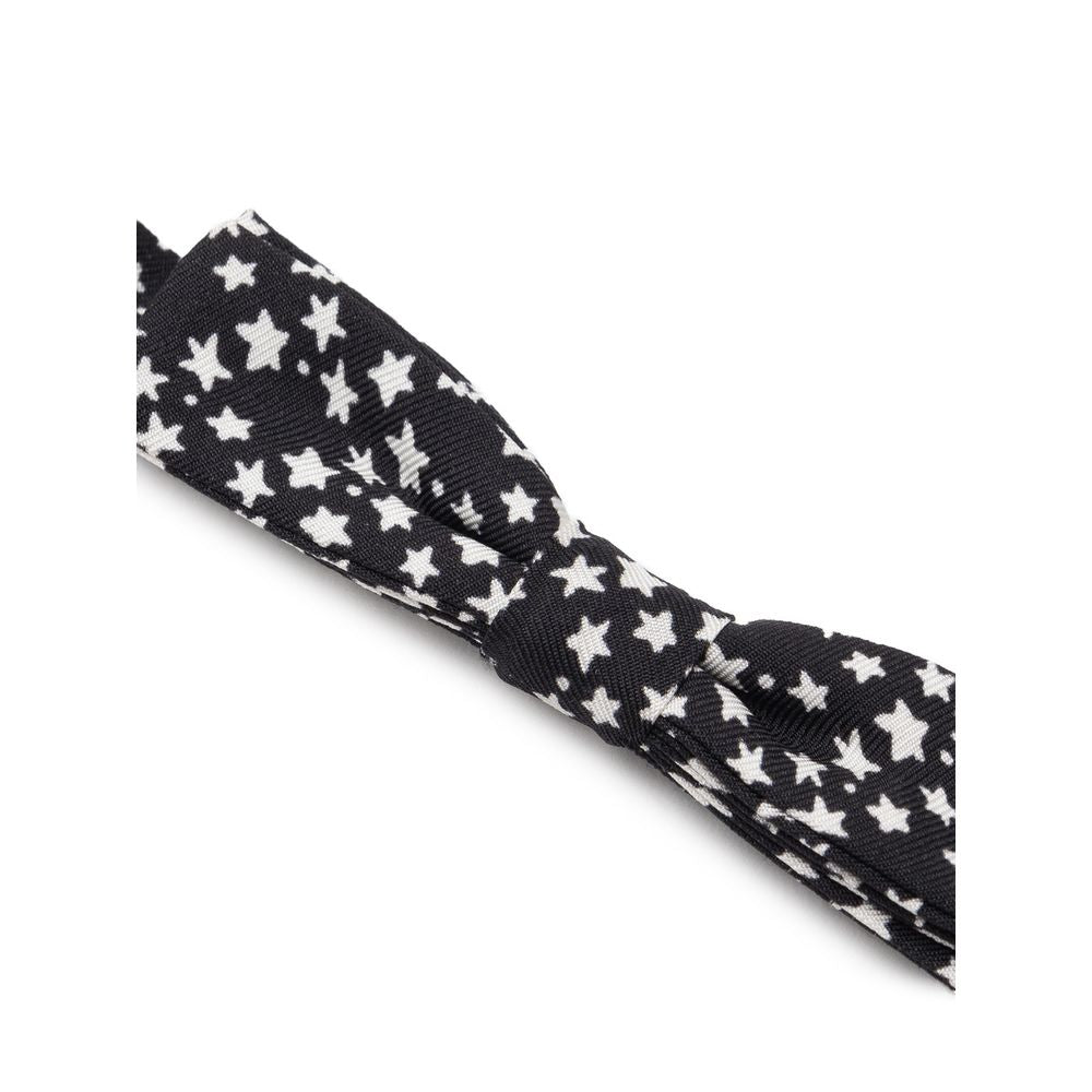 Dolce & Gabbana Black Silk Ties & Bowtie Collection