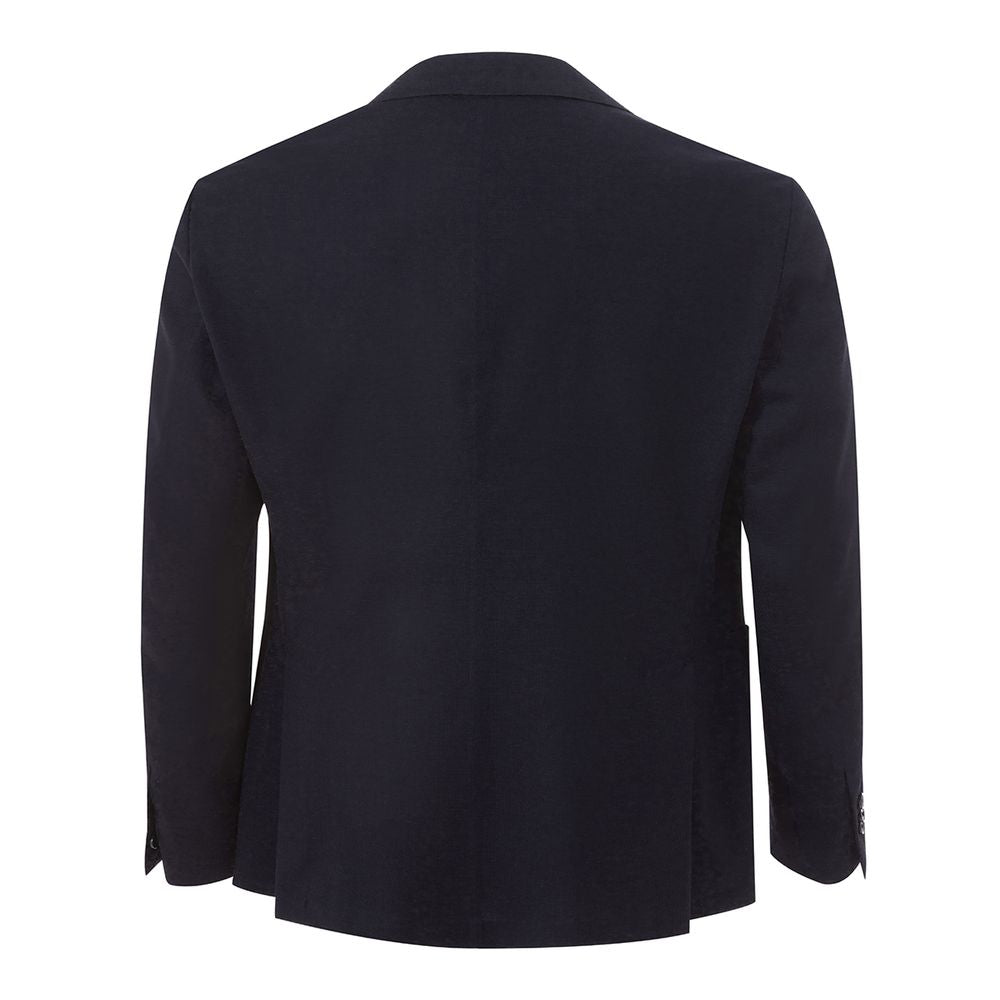 Lardini Blue Cotton Jacket for Timeless Sophistication