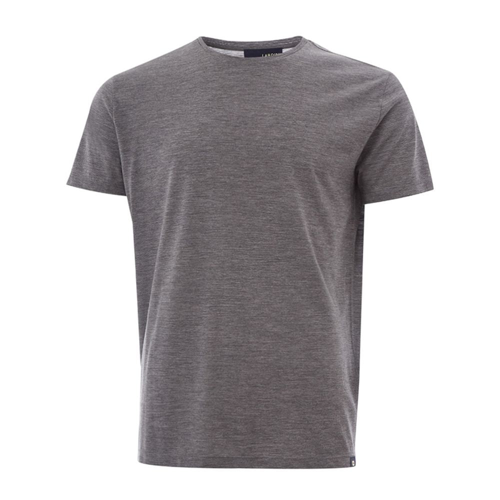 Lardini Gray Woolen Designer T-Shirt for Sophisticated Style