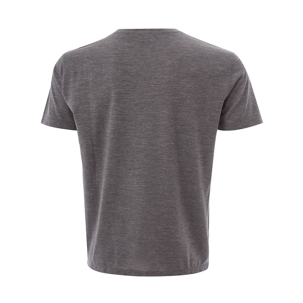 Lardini Gray Woolen Designer T-Shirt for Sophisticated Style