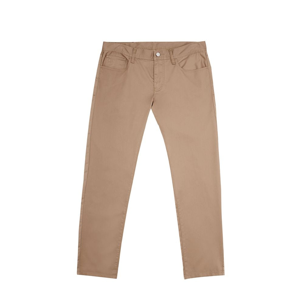 Armani Exchange Brown Cotton Chinos for Elevated Style