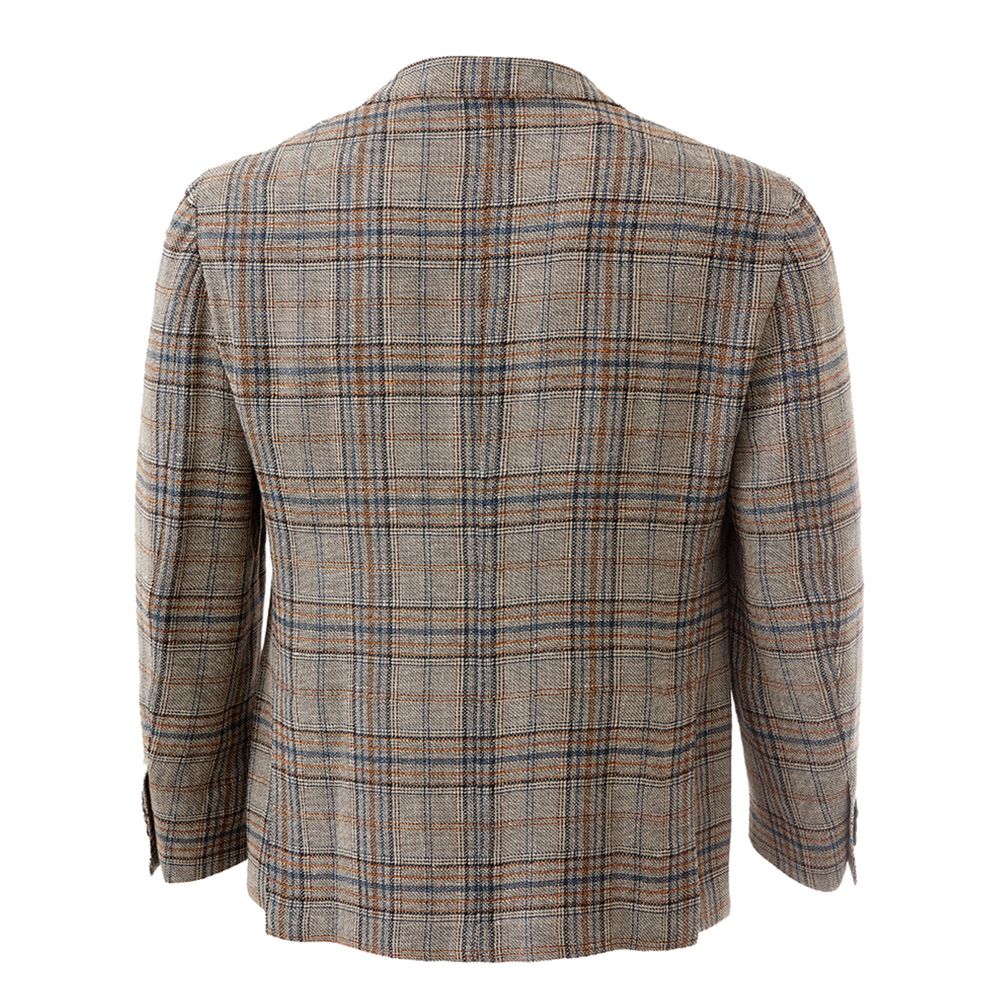 Lardini Multicolor Linen Jacket for Timeless Sophistication