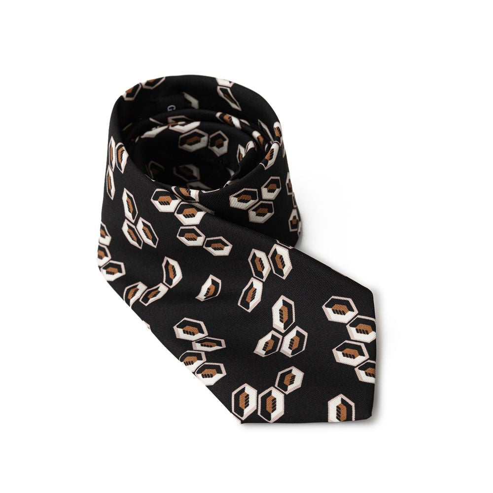 Giorgio Armani Black Silk Tie for Timeless Elegance