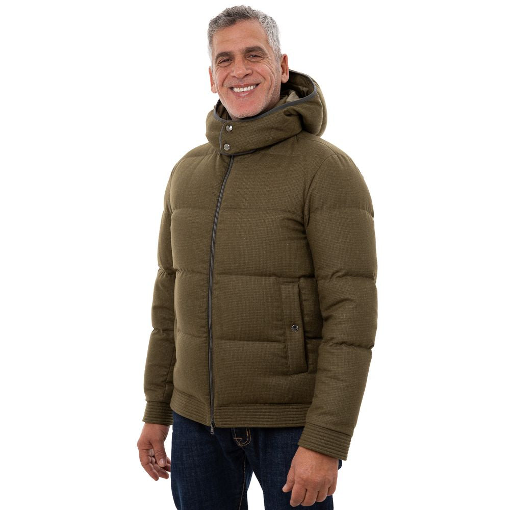Herno Green Wool Jacket - Luxurious Craftsmanship Redefined