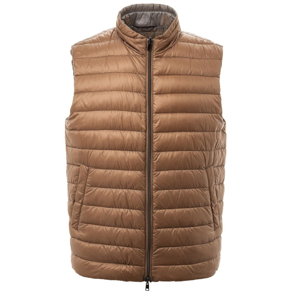 Herno Brown Down Vest - Elevate Your Wardrobe with Luxury