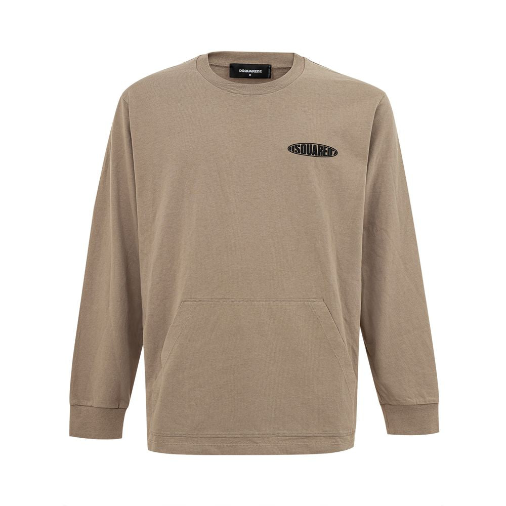 Dsquared² Beige Cotton T-Shirt for Effortless Elegance