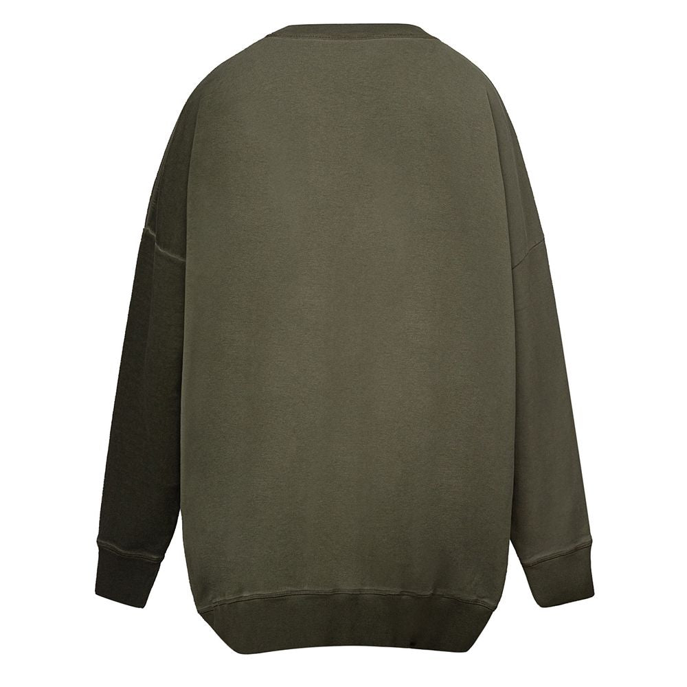 Dsquared² Green Cotton Sweater for Elevated Casual Style