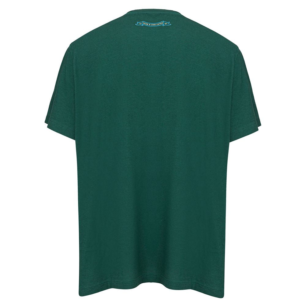 Dsquared² Green Cotton T-Shirt for Elevated Casual Style