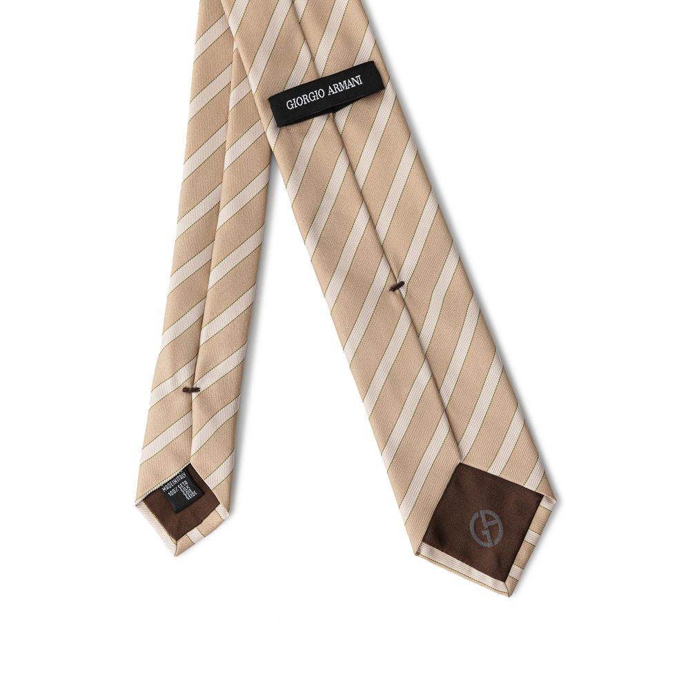 Giorgio Armani Gold Silk Tie for Timeless Elegance