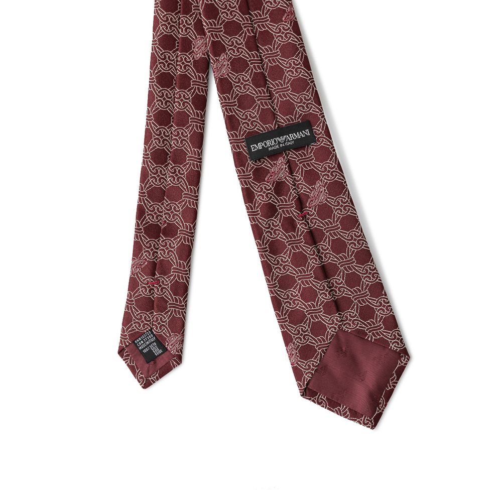 Emporio Armani Red Silk Tie for Sophisticated Style