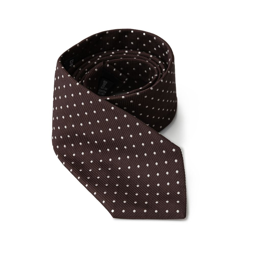 Emporio Armani Brown Silk Tie for Timeless Elegance