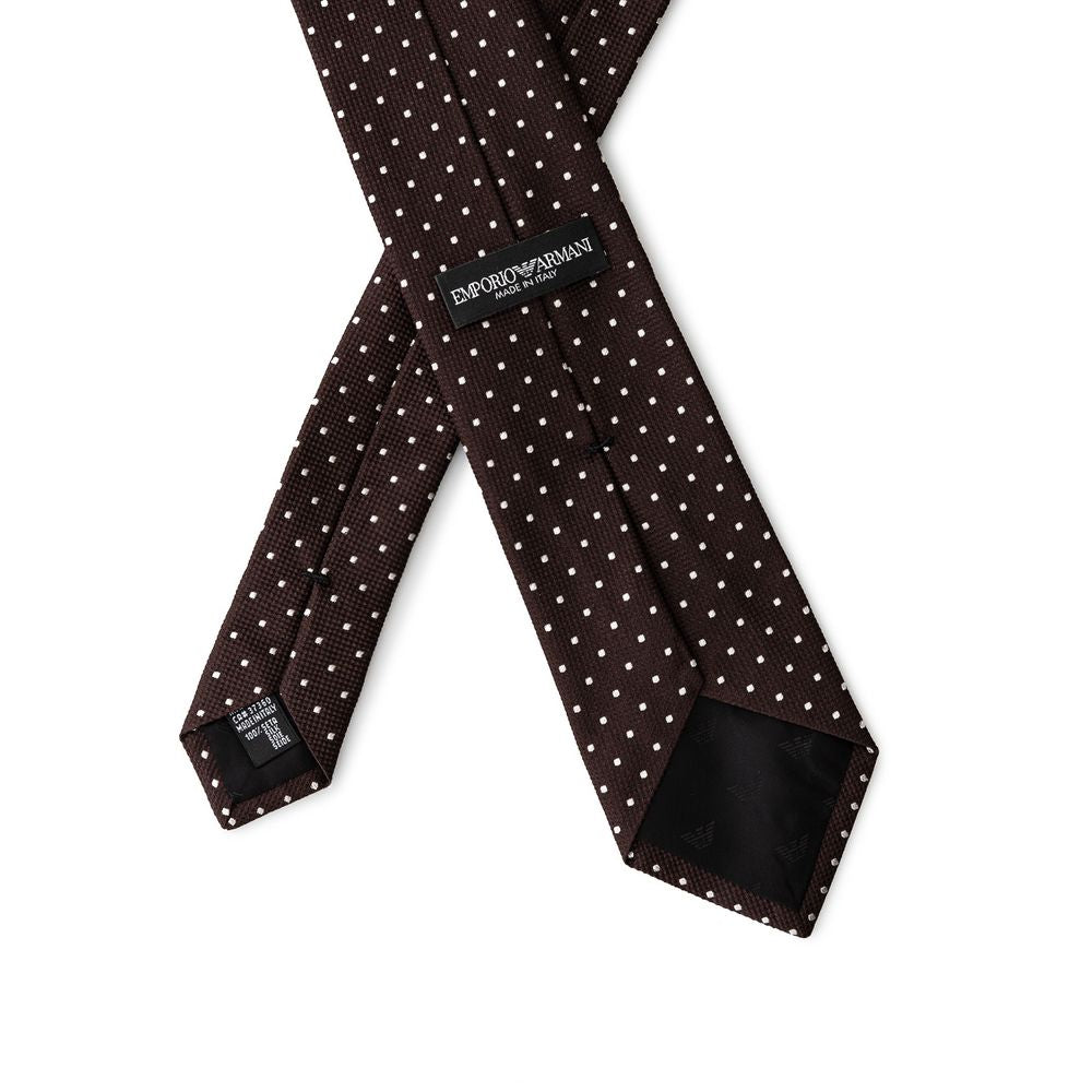 Emporio Armani Brown Silk Tie for Timeless Elegance