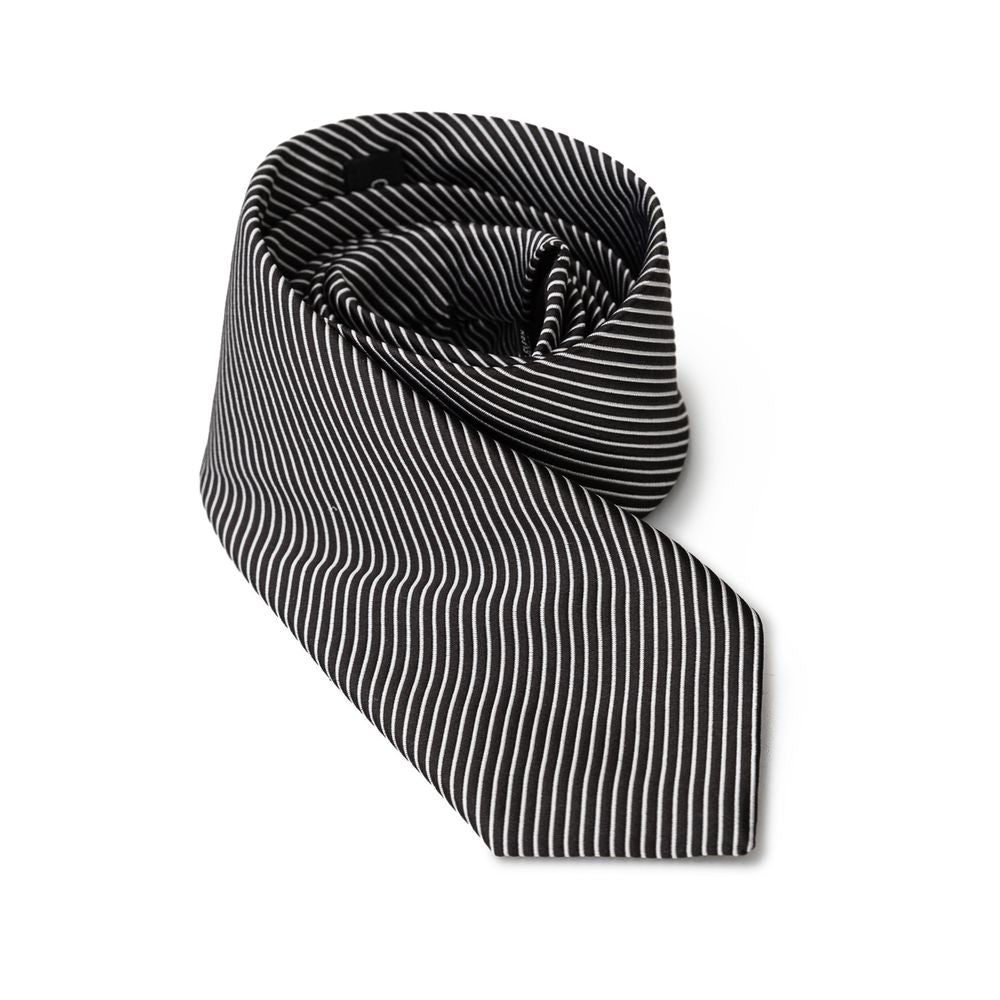 Giorgio Armani Black Silk Tie for Timeless Elegance