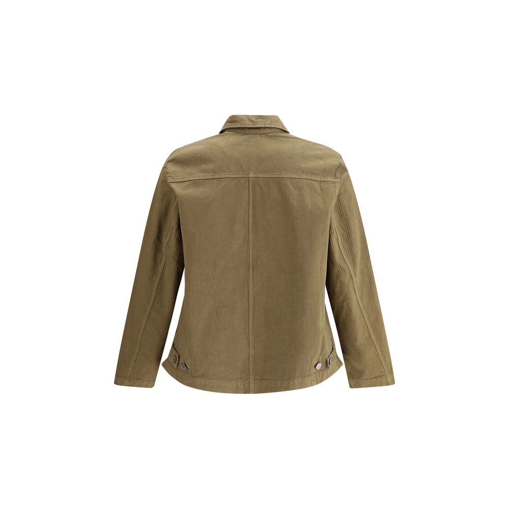 Sunflower Red Cotton Worker Jacket - Timeless Elegance Redefined
