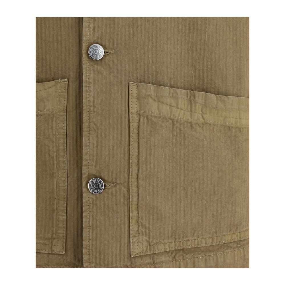 Sunflower Red Cotton Worker Jacket - Timeless Elegance Redefined