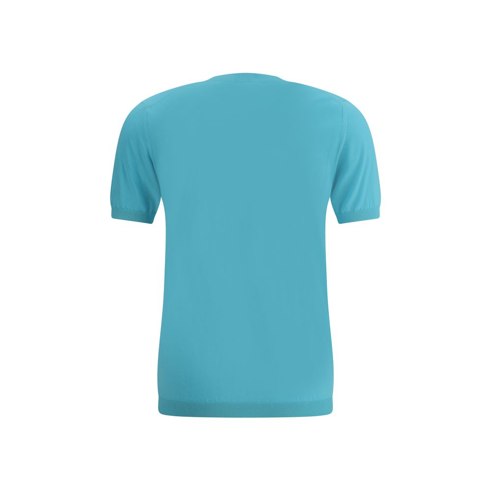 MooRER Grey Cotton Blend Knit T-shirt
