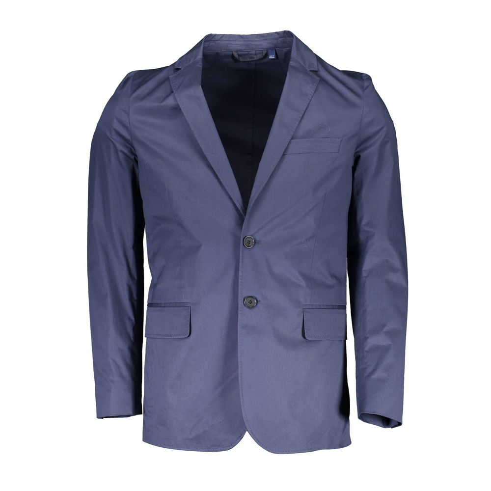 Gant Blue Cotton Jacket for Timeless Sophistication