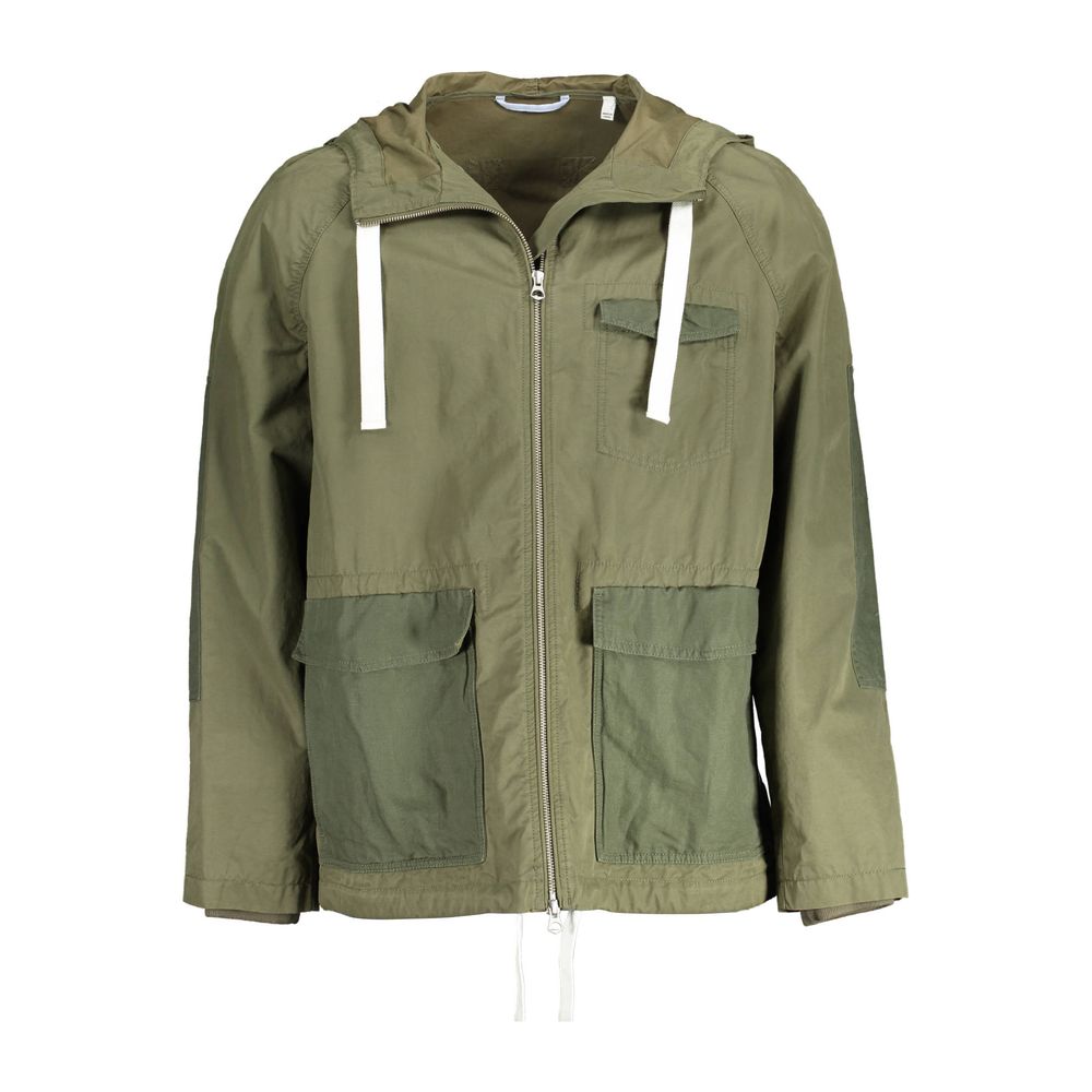 Gant Green Cotton Jacket - Timeless Urban Elegance