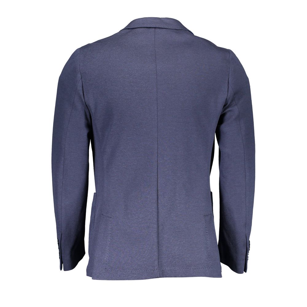 Gant Blue Cotton Jacket for Timeless Elegance