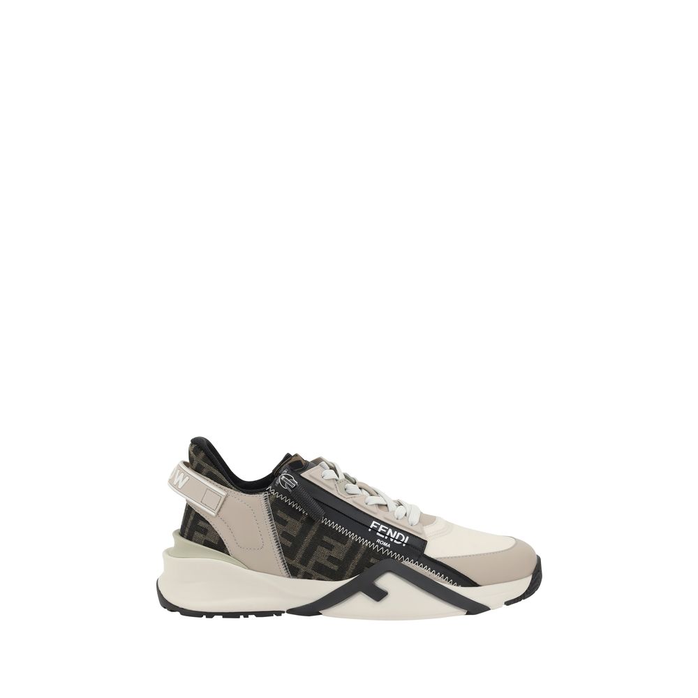 Fendi White Mesh Flow Running Sneakers for Elevated Athletic Style