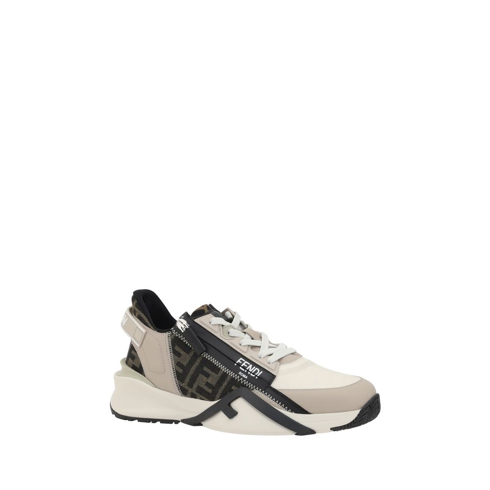 Fendi White Mesh Flow Running Sneakers for Elevated Athletic Style